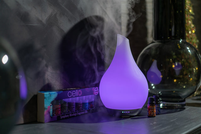 Cello Ultrasonic Diffuser Art Glass - Frosted Large