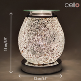 Cello Electric Wax Burner Touch Mosaic - Silver