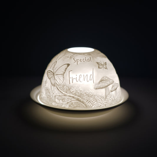 Cello Tealight Dome - Special Friend Woodland