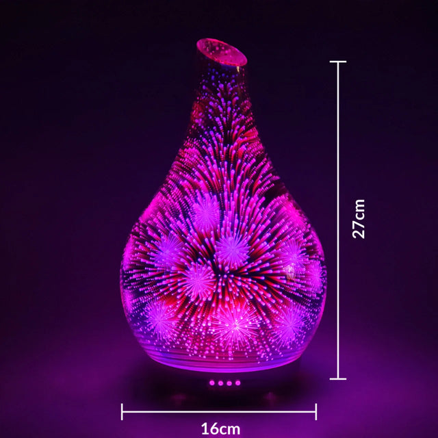 Firework 3D Ultrasonic Diffuser Large with Harmony Mixology Oil Set of 7 Pack