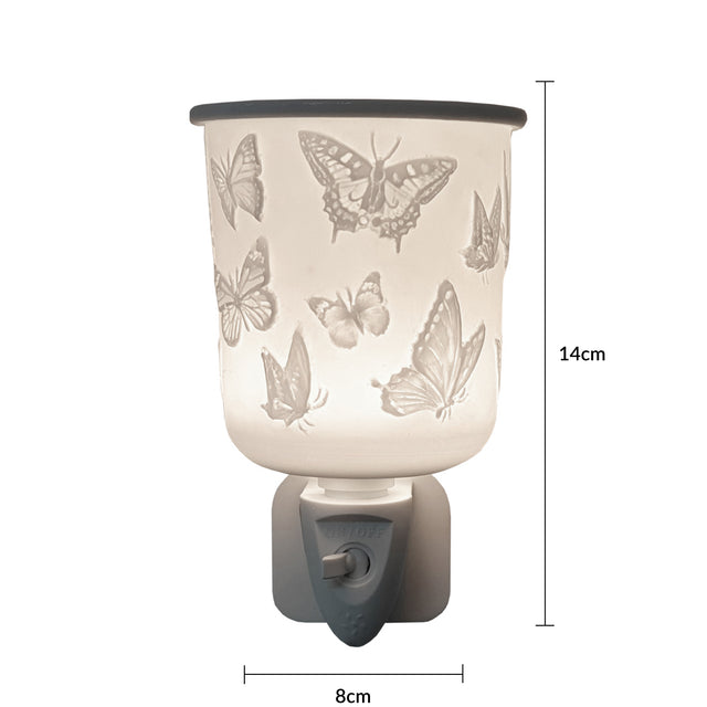 Cello Porcelain Plug In Electric Wax Burner - Butterfly