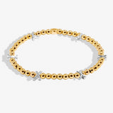 Joma Jewellery Bracelet Bar - Gold Base Silver Kisses Silver & Gold Plated