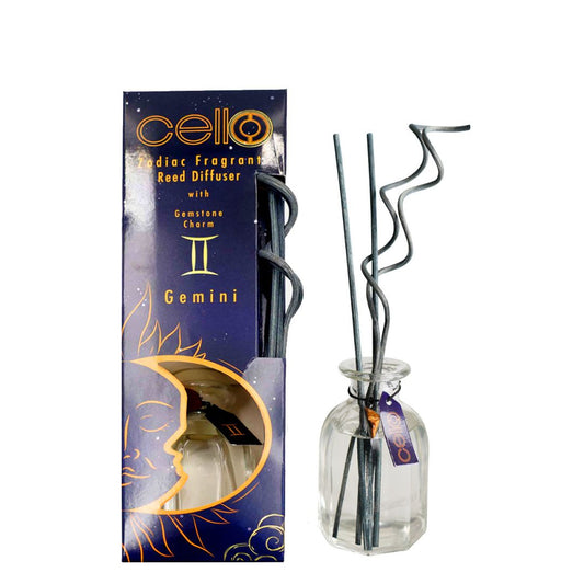Cello Zodiac Reed Diffuser - Gemini with Tigers Eye - Enigmatic Lands