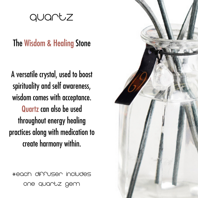 Cello Zodiac Reed Diffuser - Cancer with Clear Quartz - Radiant Flora