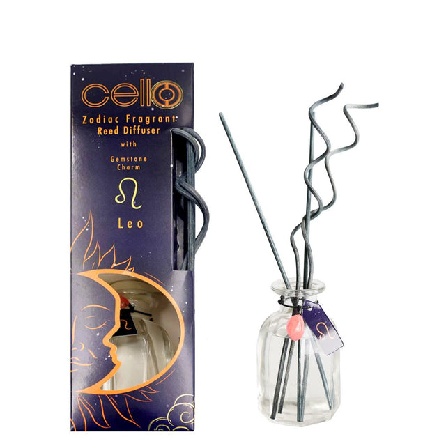 Cello Zodiac Reed Diffuser - Leo with Pink Spinel - Mystical Fruits