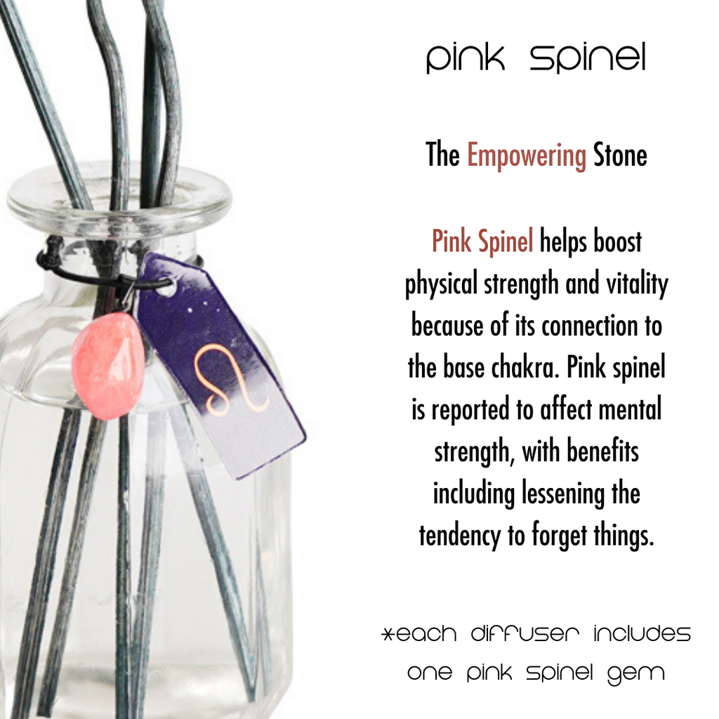 Cello Zodiac Reed Diffuser - Leo with Pink Spinel | Collectables