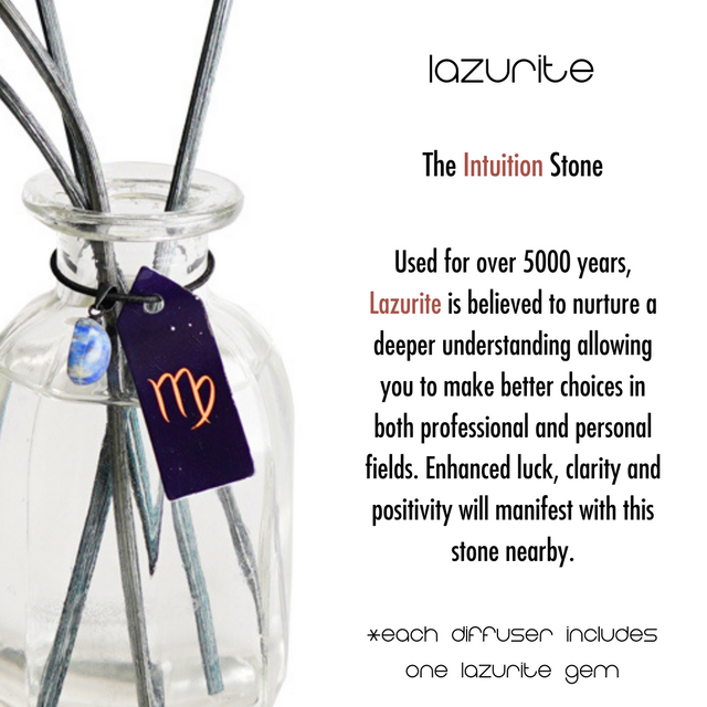 Cello Zodiac Reed Diffuser - Virgo with Lazurite - Enigmatic Lands