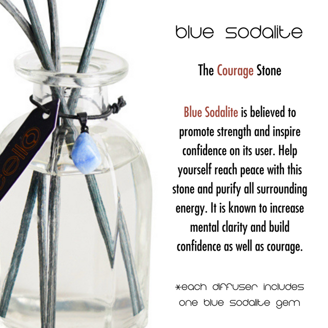 Cello Zodiac Reed Diffuser - Sagittarius with Blue Sodalite - Mystical Fruits