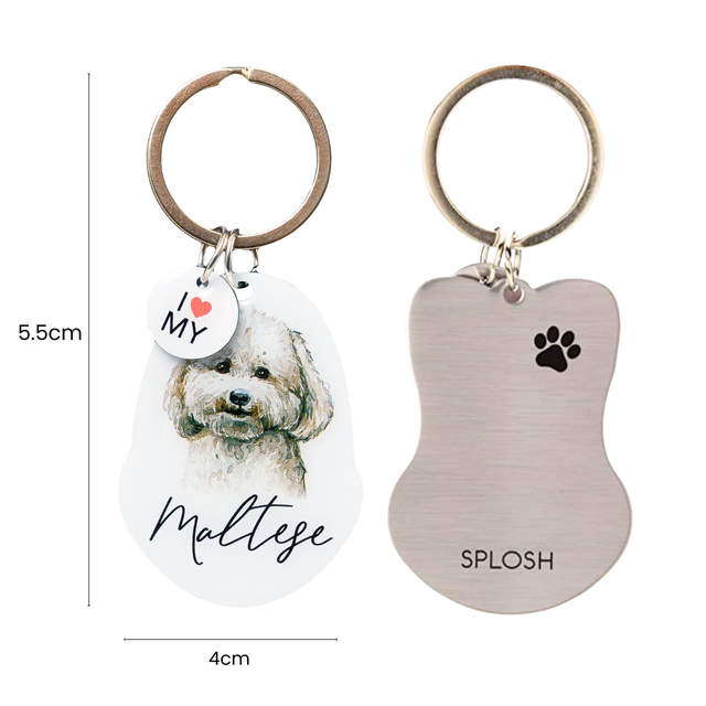 Splosh Pet Keyring - Maltese