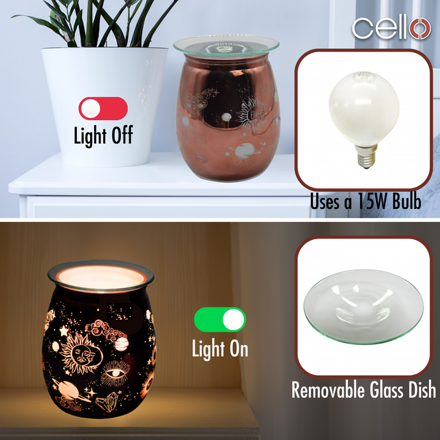 Cello Celestial Electric Wax Burner - Copper