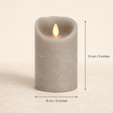 Luminara Indoor 3.0" x 5.0" Vintage Grey Candle