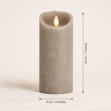 Luminara Indoor 3.0" x 7.0" Vintage Grey Candle