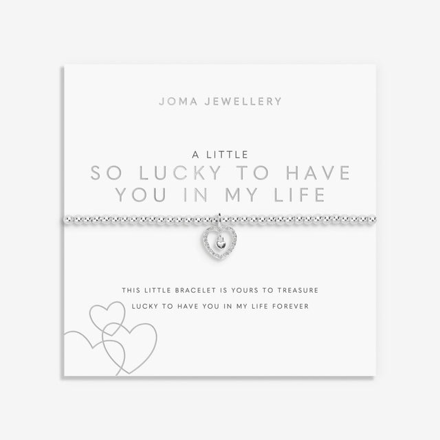 Joma Jewellery Silver Bracelet - So Lucky To Have You - A Little