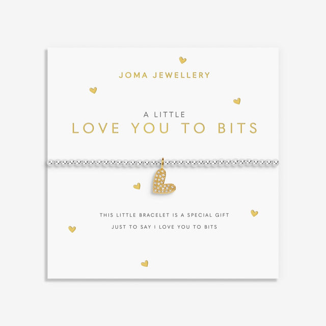 Joma Jewellery Silver & Gold Bracelet - Love You To Bits - A Little