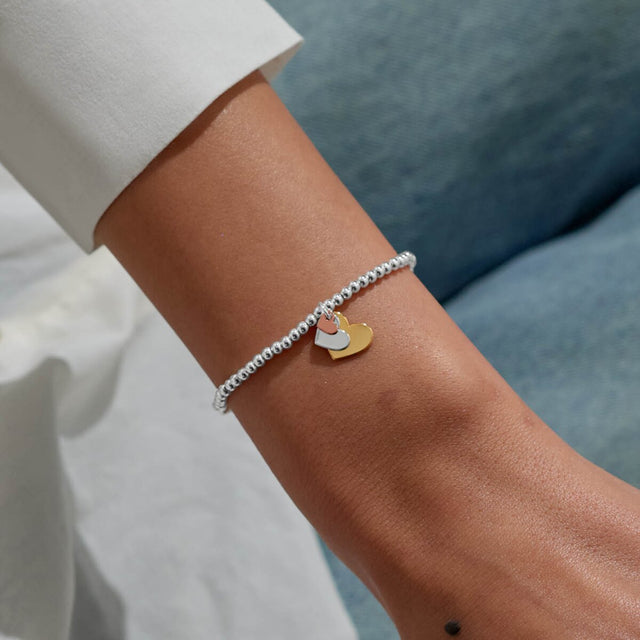 Joma Jewellery Silver & Rose Gold Bracelet - Three Generations - A Little