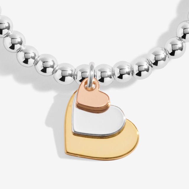 Joma Jewellery Silver & Rose Gold Bracelet - Three Generations - A Little