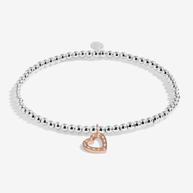 Joma Jewellery Silver & Rose Gold Bracelet - Happy Birthday Beautiful - A Little