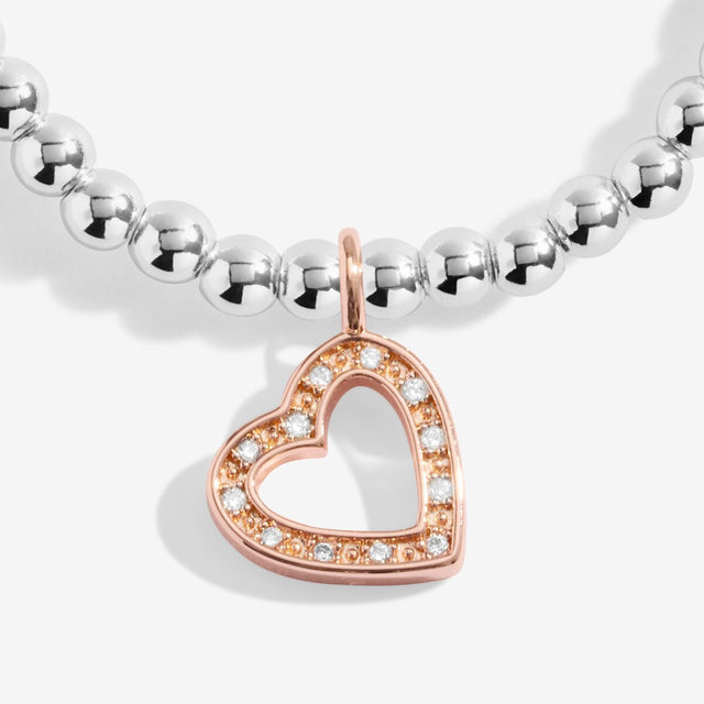 Joma Jewellery Silver & Rose Gold Bracelet - Happy Birthday Beautiful - A Little