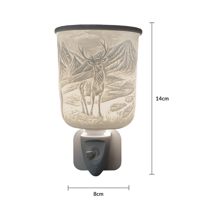 Cello Porcelain Plug In Electric Wax Burner - Highland Stag