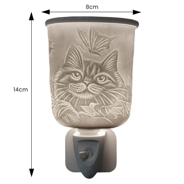 Cello Porcelain Plug In Electric Wax Warmer - Cat