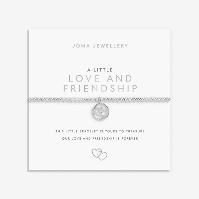 Joma Jewellery Silver Bracelet - Love And Friendship - A Little