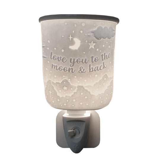 Cello Porcelain Plug In Electric Wax Burner - Love You To The Moon & Back