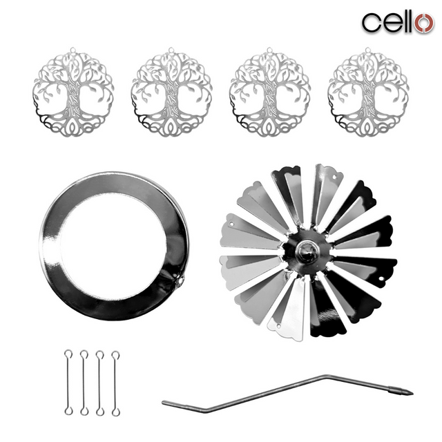 Cello Gemstone Candle with Convection Spinner - French Lavender with Amethyst