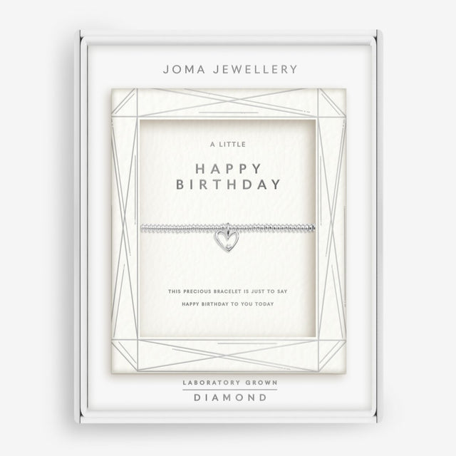 Joma Jewellery Bracelet - Happy Birthday with Lab Grown Diamond