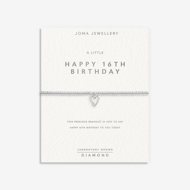 Joma Jewellery Bracelet - Happy 16th Birthday with Lab Grown Diamond