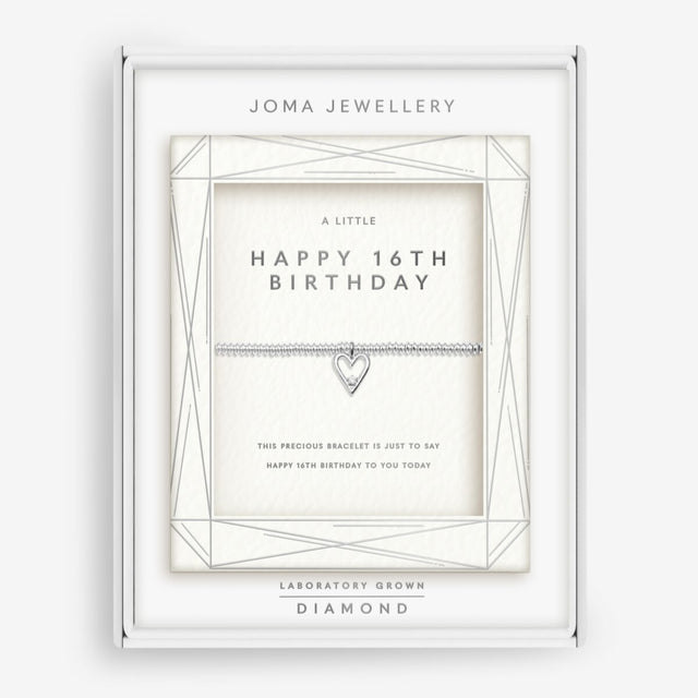 Joma Jewellery Bracelet - Happy 16th Birthday with Lab Grown Diamond
