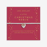 Joma Jewellery Silver Bracelet - Christmas Robin - A Little