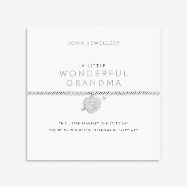 Joma Jewellery Silver Bracelet - Wonderful Grandma - A Little