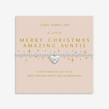 Joma Jewellery Silver Bracelet - Merry Christmas Amazing Auntie - A Little