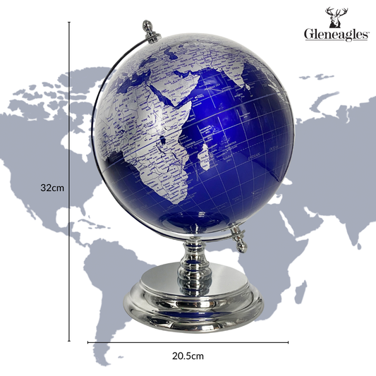 Gleneagles Travel Globe -   Silver & Blue