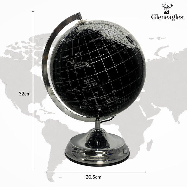 Gleneagles Travel Globe - Black & Silver