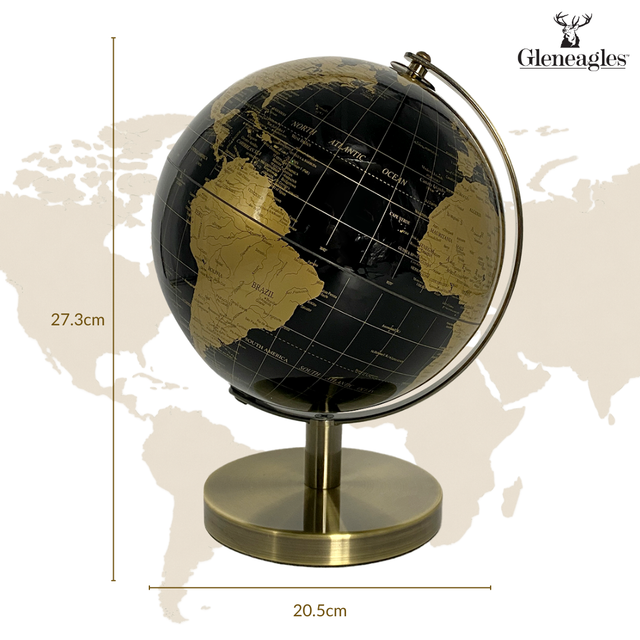 Gleneagles Travel Globe -  Black & Gold