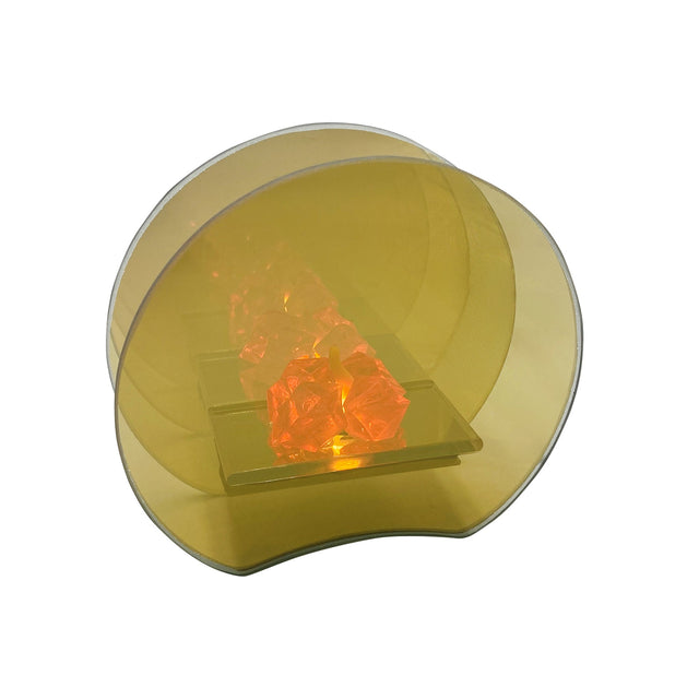 Gleneagles Gold Round Large Infinity Flame - LED Battery Lamp