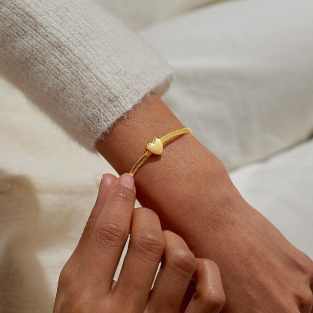 Joma Jewellery Bracelet Bar - Gold Heart Snake