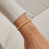 Joma Jewellery Bracelet Bar - Round CZ Tennis - Gold