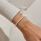 Joma Jewellery Bracelet Bar - Heart CZ Tennis - Silver