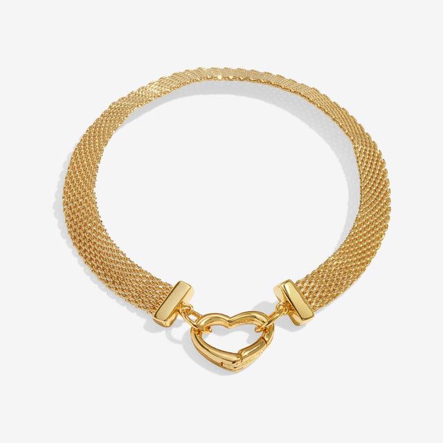 Joma Jewellery Bracelet Bar - Gold Heart Clasp
