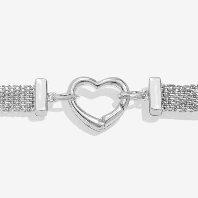 Joma Jewellery Bracelet Bar - Silver Heart Clasp