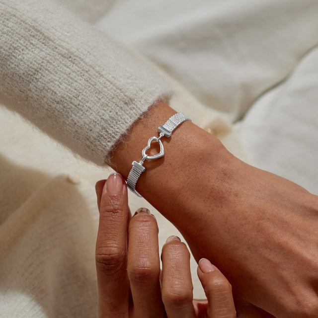 Joma Jewellery Bracelet Bar - Silver Heart Clasp