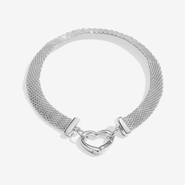 Joma Jewellery Bracelet Bar - Silver Heart Clasp