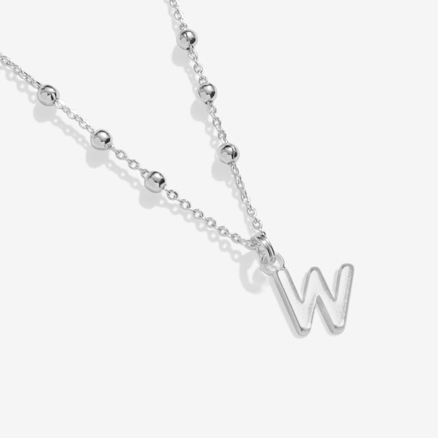 Joma Jewellery Alphabet Necklace - Letter W