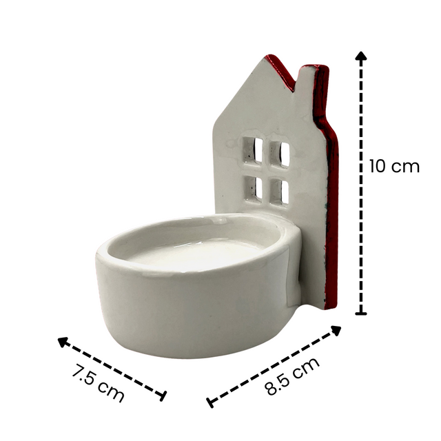 Cello Home Silhouette Candle Holder - Red