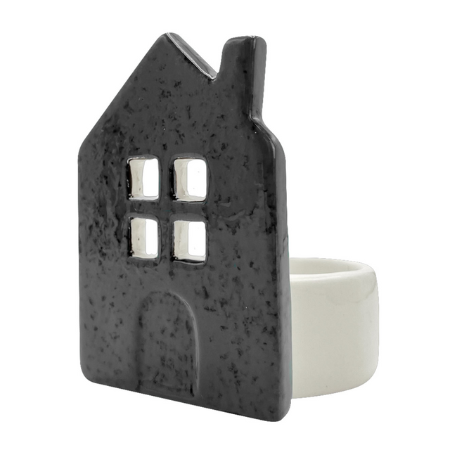 Cello Home Silhouette Candle Holder - Grey
