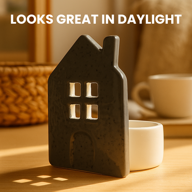 Cello Home Silhouette Candle Holder - Grey