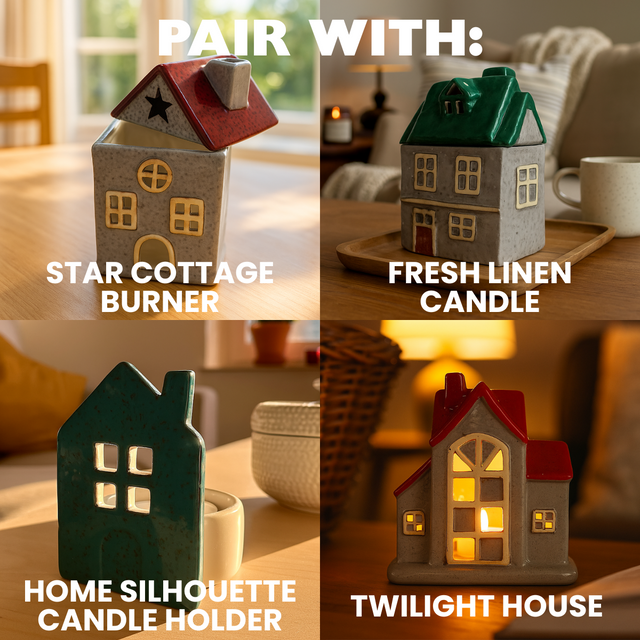 Cello Home Silhouette Candle Holder - Grey