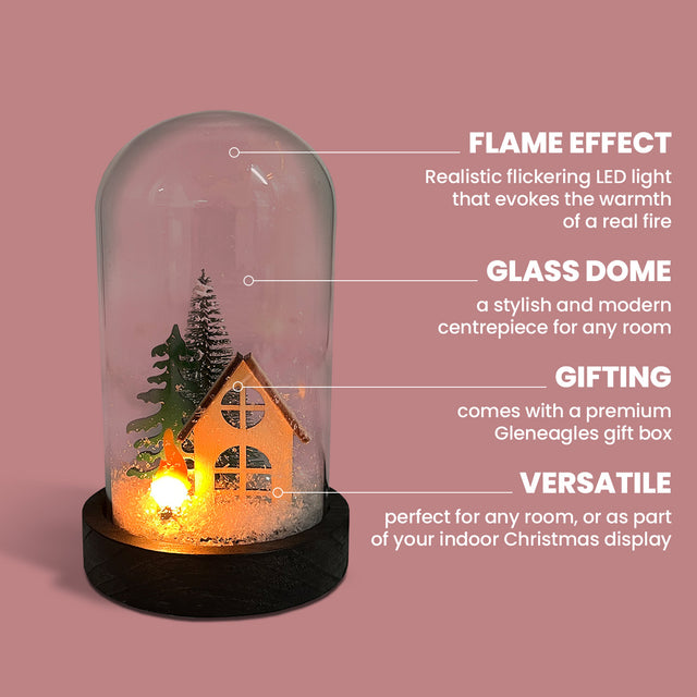 Gleneagles FireGlow LED USB Flame Glass Dome